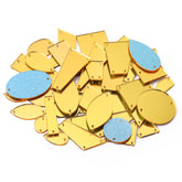 Light Golden Mixed Shapes Acrylic Sew-on Mirror For Dance Costume WholesaleRhinestone